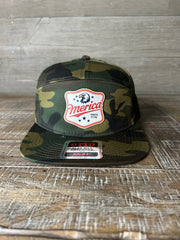 Camo “’Merica Since 1776” Leatherette Patch Hat