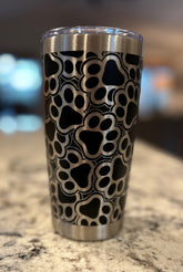Paw Print Stainless Steel Tumbler