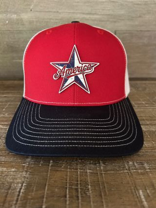 Patriotic “America” Acrylic Patch Hat- Richardson 112