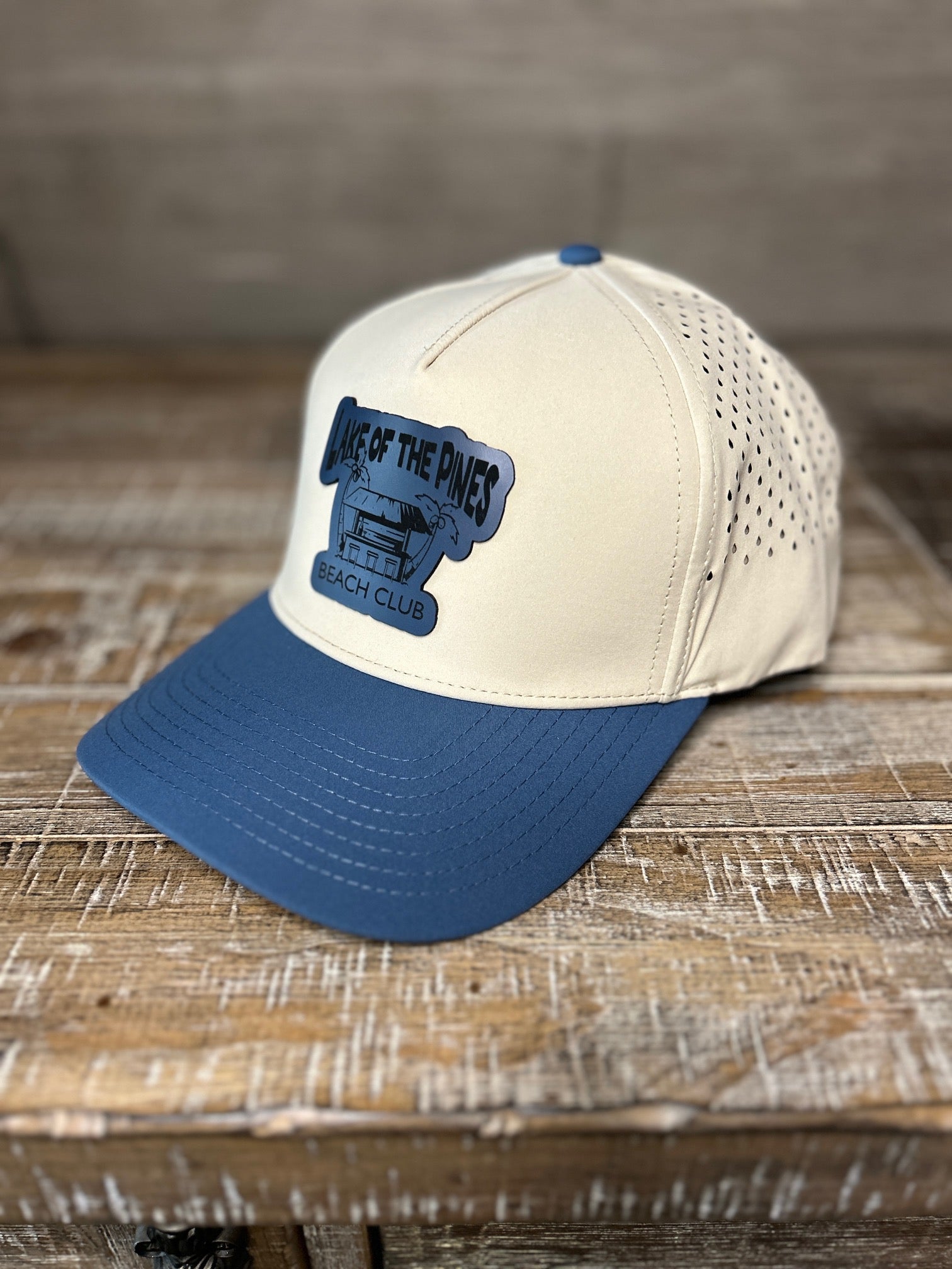 Lake of the Pines Beach Club Leatherette Patch Hat
