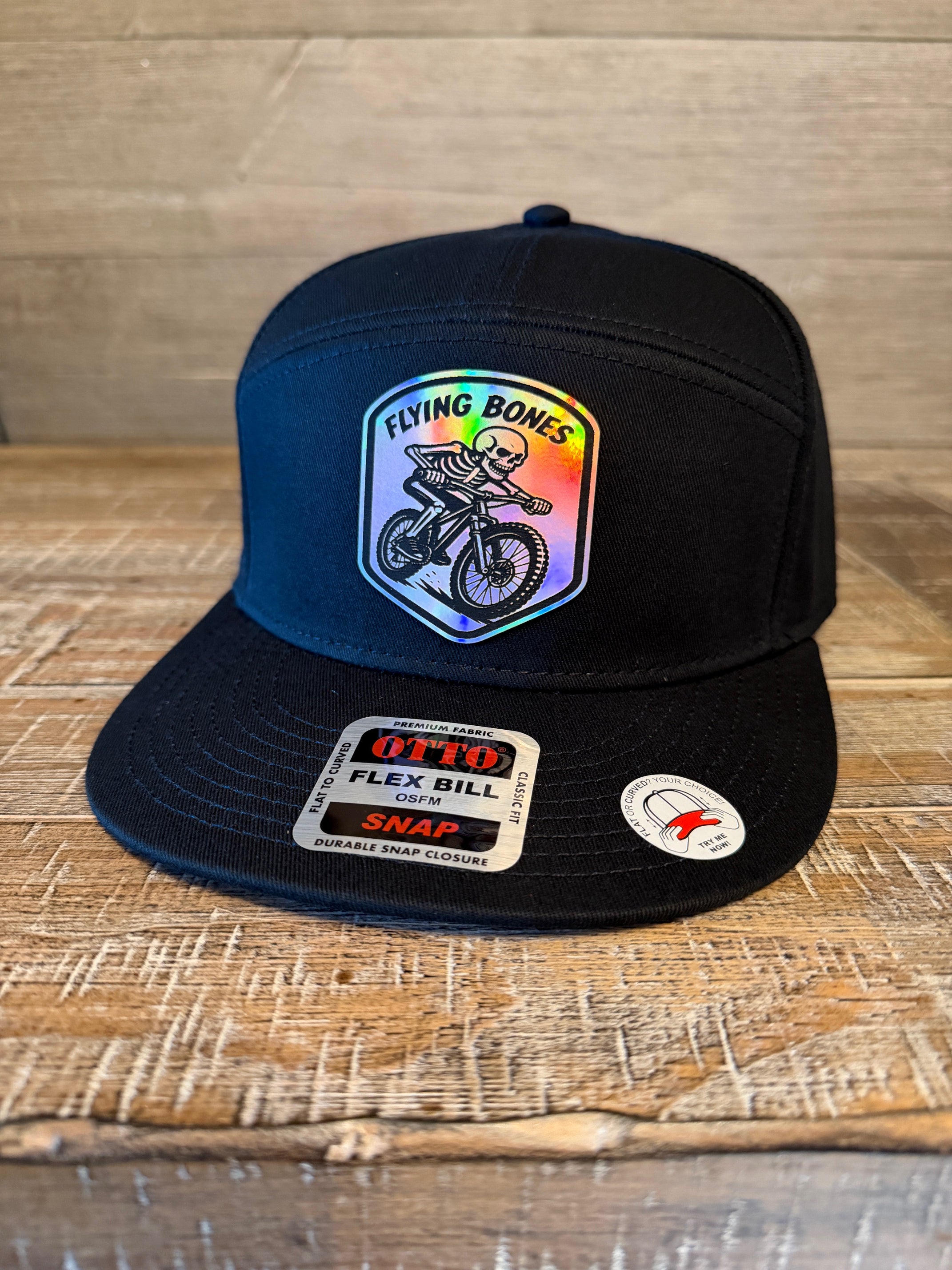 Flying Bones Snapback Hat – Holographic Patch