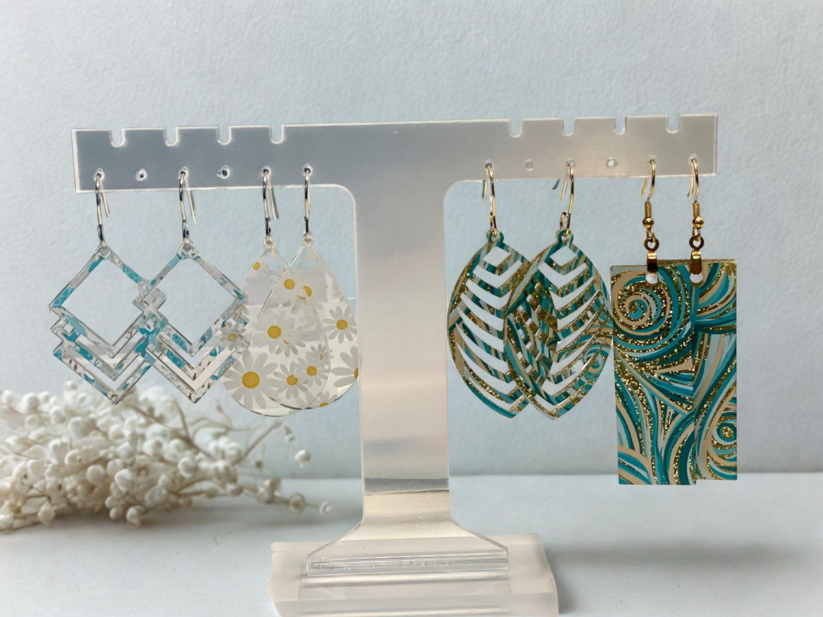 Laser-Cut Acrylic Earrings