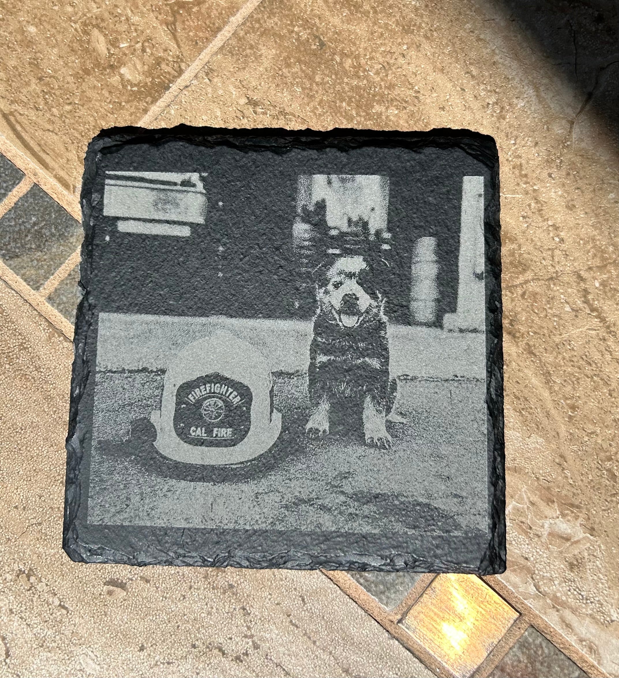 Custom Personalized Slate Coaster Set