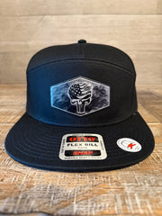 Smoked Punisher Skull Snapback Hat