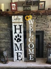 Rustic Wooden Welcome Sign – Porch or Entryway Decor
