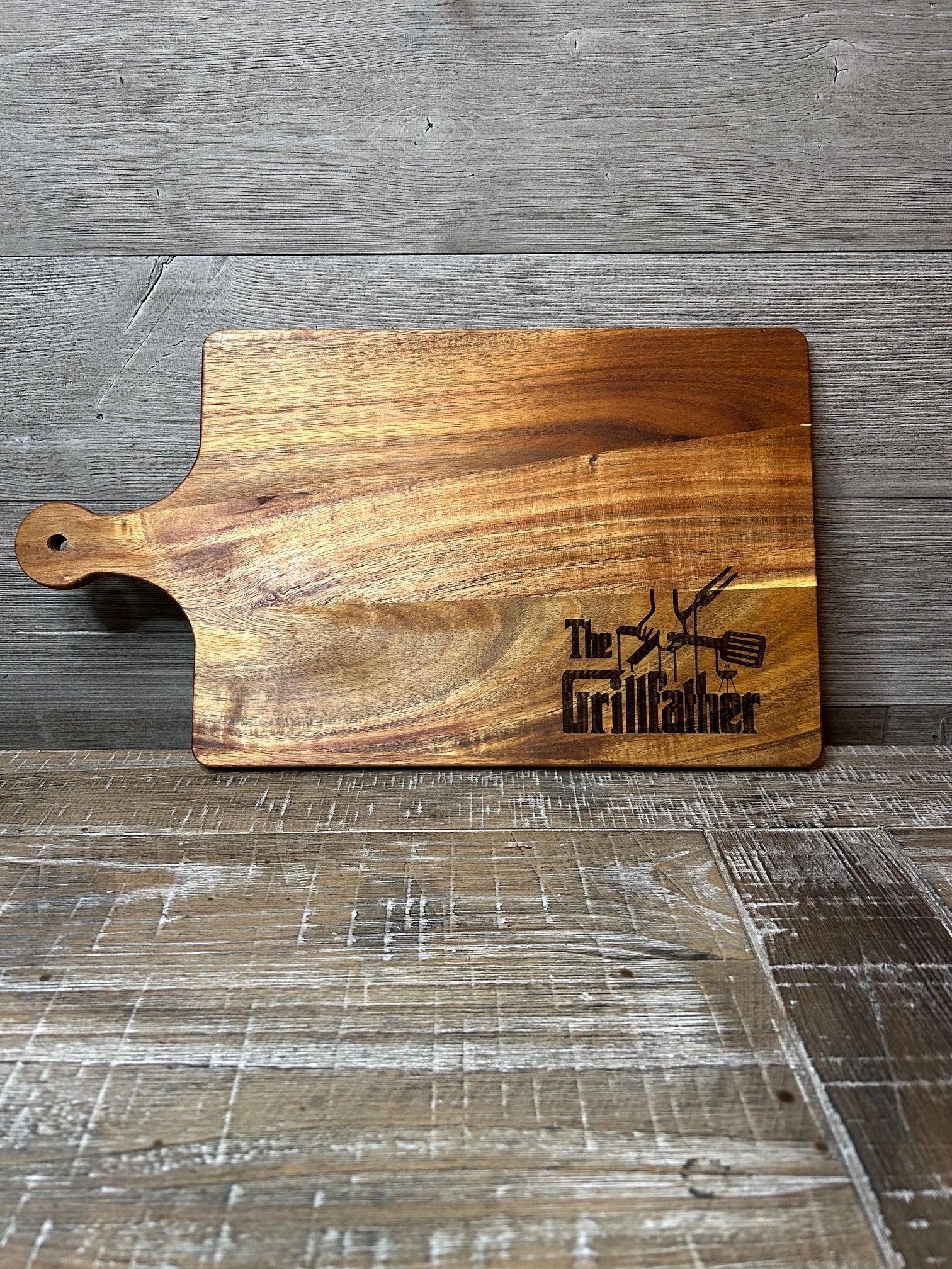 “The Grill Father” Laser-Engraved Cutting Board