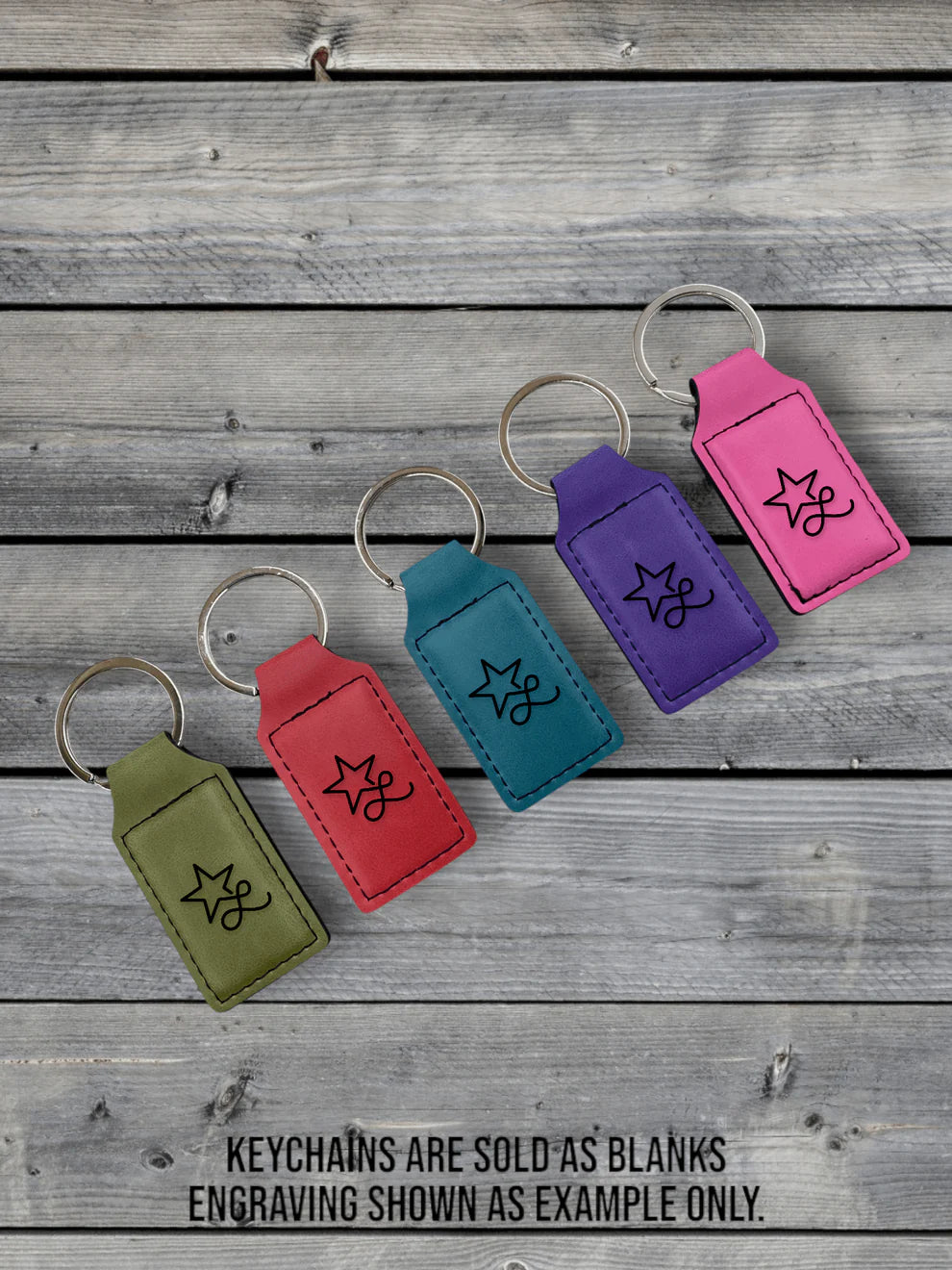 Custom Engraved Leatherette Keychain – Made to Order
