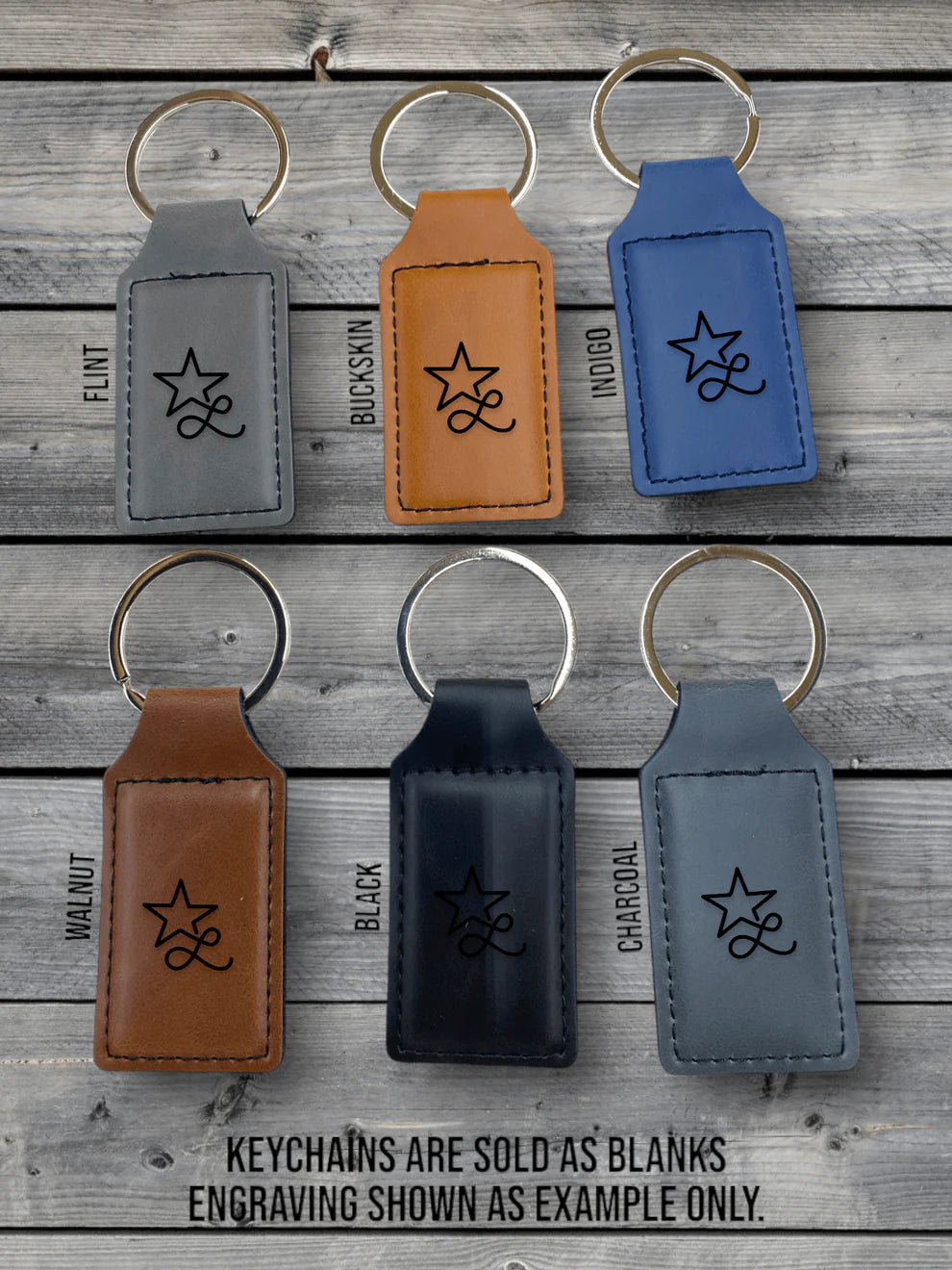 Custom Engraved Leatherette Keychain – Made to Order
