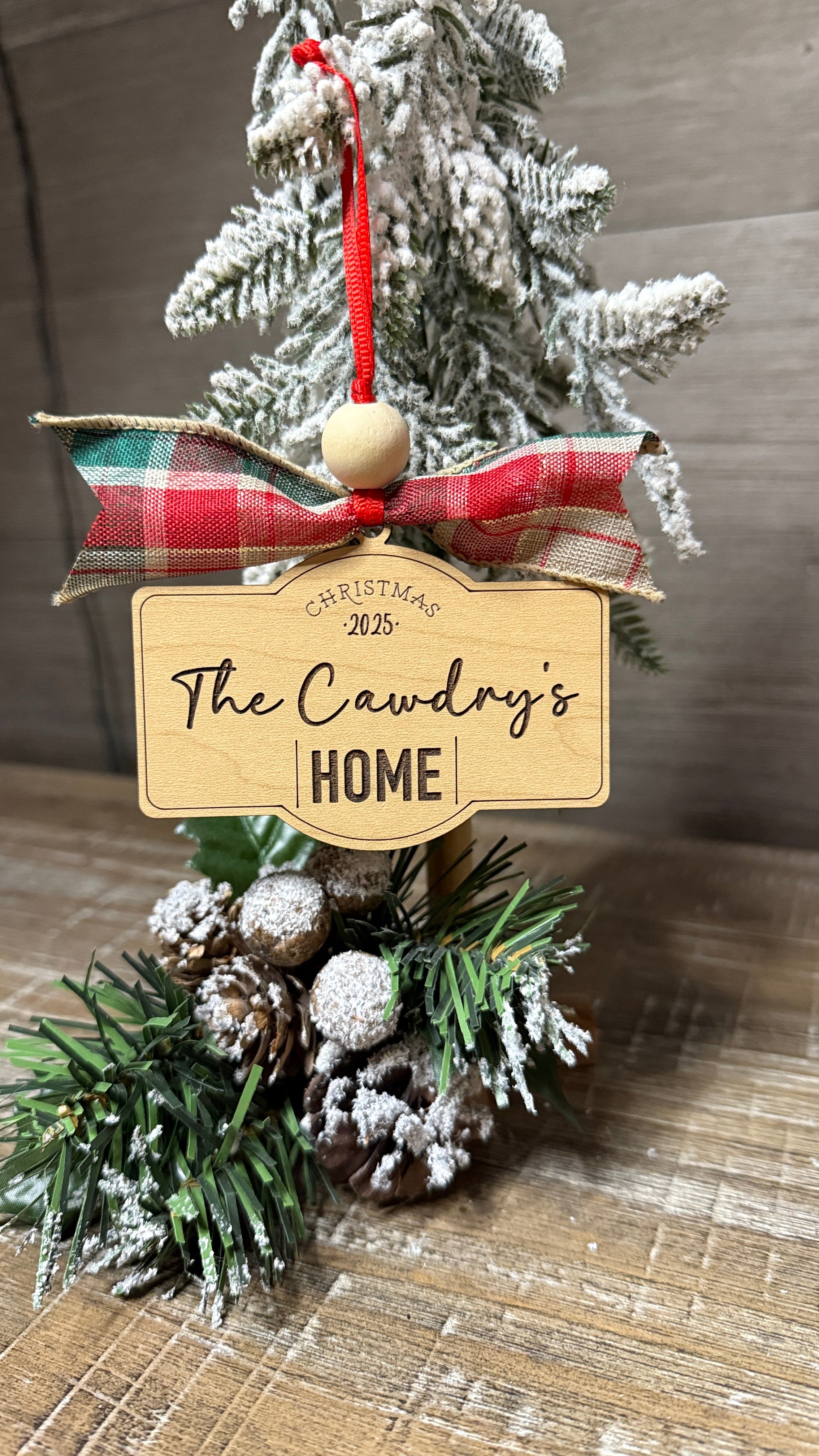 Personalized Christmas Home Sign Ornament