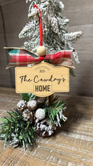 Personalized Christmas Home Sign Ornament