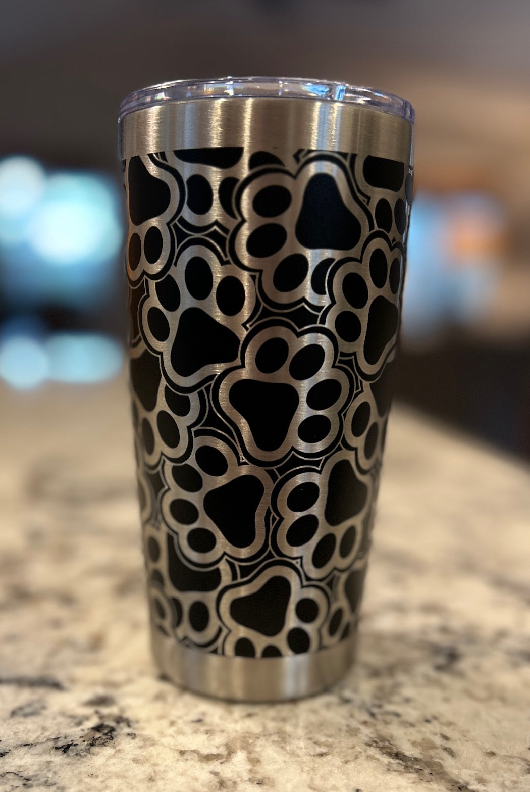 Paw Print Stainless Steel Tumbler