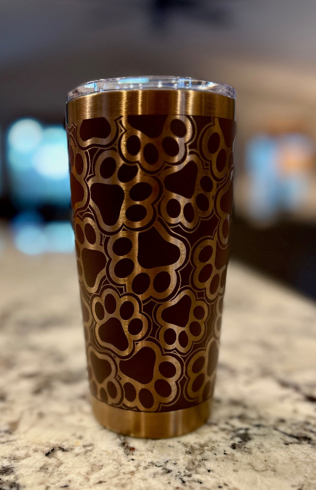 Paw Print Stainless Steel Tumbler