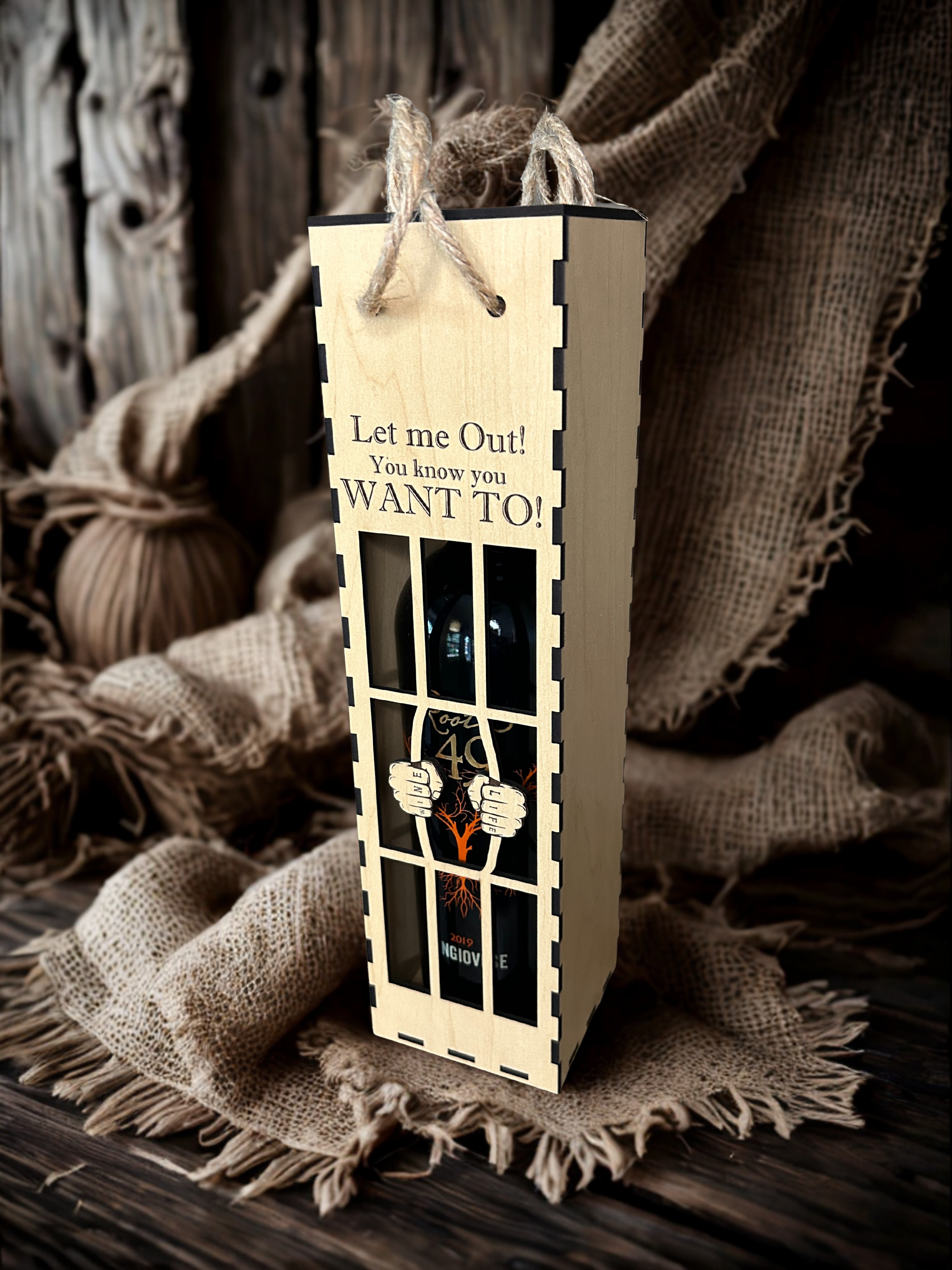 “Let Me Out!” Novelty Wine Jail Gift Box