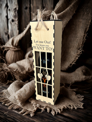 “Let Me Out!” Novelty Wine Jail Gift Box